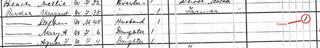 1880 United States Federal Census Record for Stephen Parker