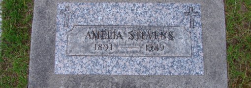 Grave of Amelia Stevens 1891-1949