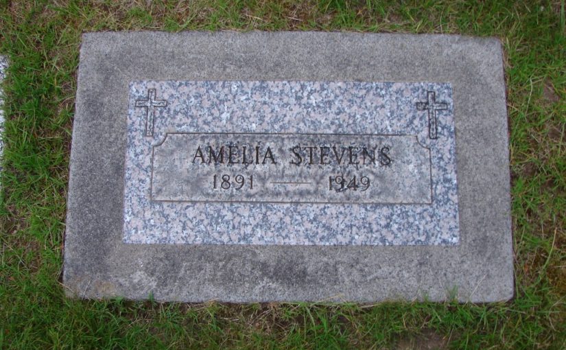 Grave of Amelia Stevens 1891-1949