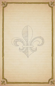 Fleur de Lis Paper Lined Stationery